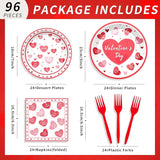 Valentine's Day Plates and Napkins Red Pink XOXO Party Decorations