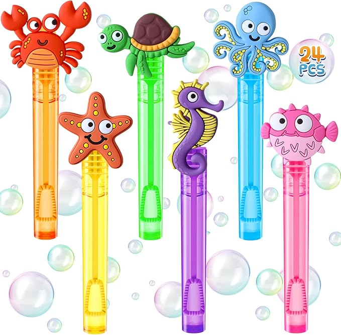 Under the Sea Party Favors 24Pcs Self designed Mini Bubble Wands for