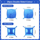 Blue Square Foil Balloons 25 Pcs Metallic Blue Balloons Wall Backdrop