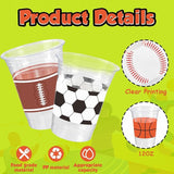 50Pcs Sports Party Decoration Cups 12Oz Sports Plastic Disposable