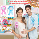 Baby Gender Reveal Party Favors Supplies Ideas Team Boy or Girl Pins