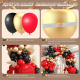 412Pcs Red Black Gold Balloons Arch kit 18 12 10 5 Inch Different