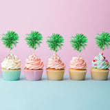 Gyufise 30Pcs Foil Firework Cupcake Toppers Sparkle Tinsel Cake #8