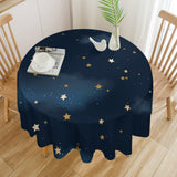 Night Sky Round Tablecloth, Blue Galaxy S 60" (Round) Space-9