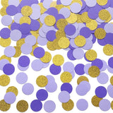 Gold and Purple Lavender Confetti Table Decoration for Wedding