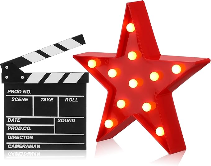 2 Pcs Movie Night Supplies Movie Theater Decor Film Clapper Board