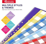 QIKSION Black Plastic Table Cloth Disposable 3 Pack, 54 x 108 Inch