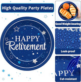 50 Guests Retirement Plates and Napkins Party Supplies Happy