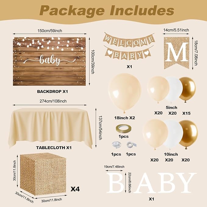 Boho Baby Shower Decorations for Girl, Boho Baby Shower Party