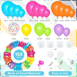 Amandir 153pcs Summer Tropical Balloon Arch Garland Kit Different