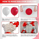 Red and White Balloon Arch Kit, Red and White Balloon Garland Kit, Red