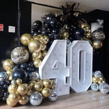 Black and Gold Balloon Garland Kit Metallic Gold and Black Balloon