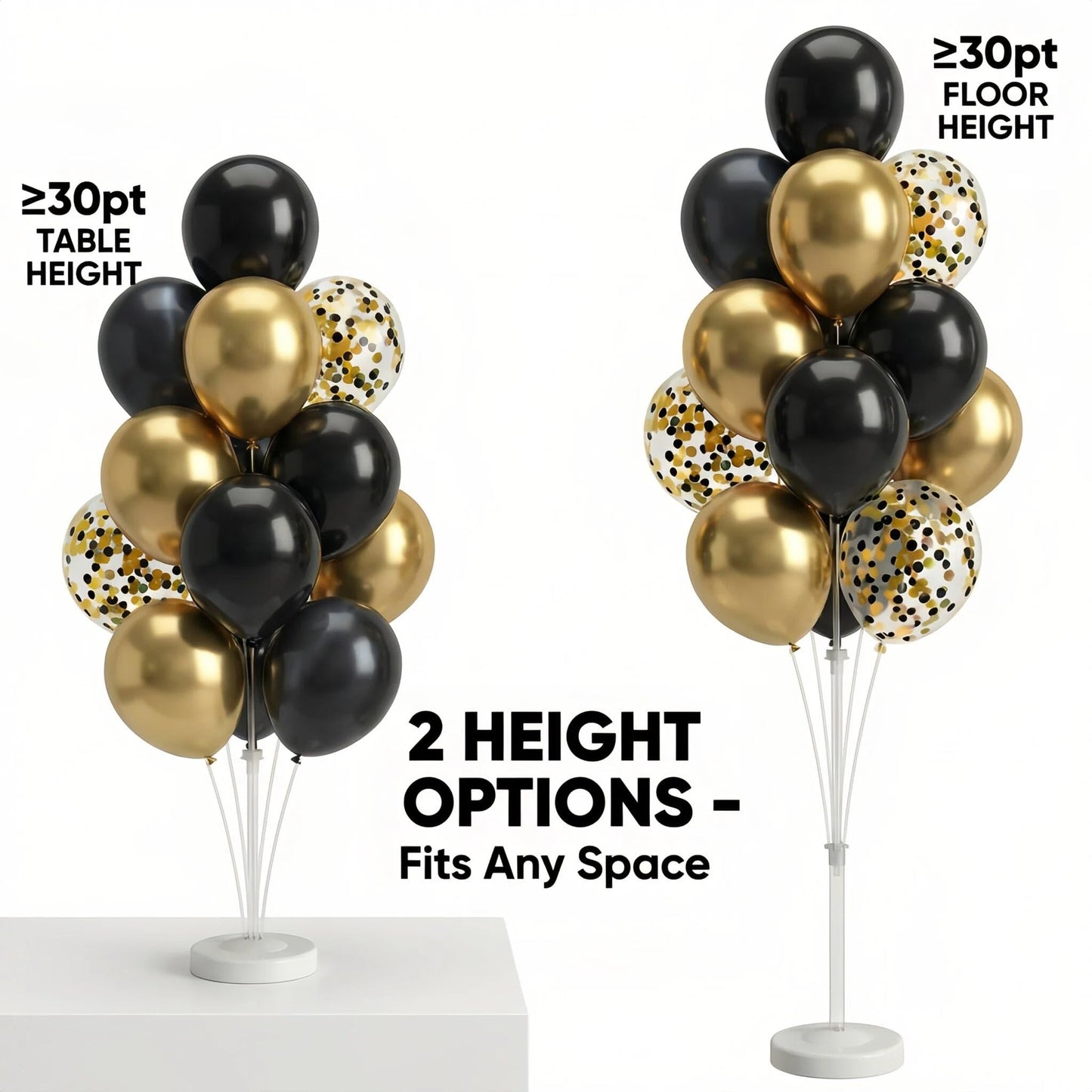 Balloon Column Stand Kit,2 Sets of Assorted Rainbow Balloon Tower