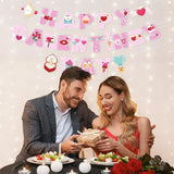 Happy Galentine's Day Banner Pink Galentine’s Day Garlands