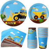 Construction Birthday Party Supplies Set 97 Pieces For Kids Serves