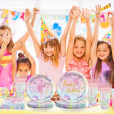 120Pcs Mermaid Birthday Party Plates Under the Sea Ocean Paper