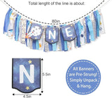 Outer Space High Chair Banner Planets Astronaut Rocket 1st Birthday