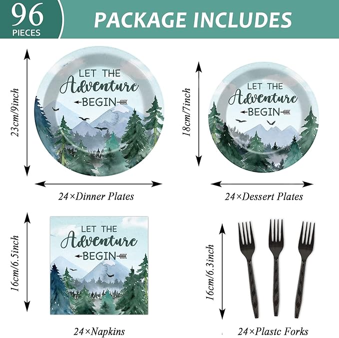 Adventure Awaits Baby Shower Tableware Let The Adventure Begin