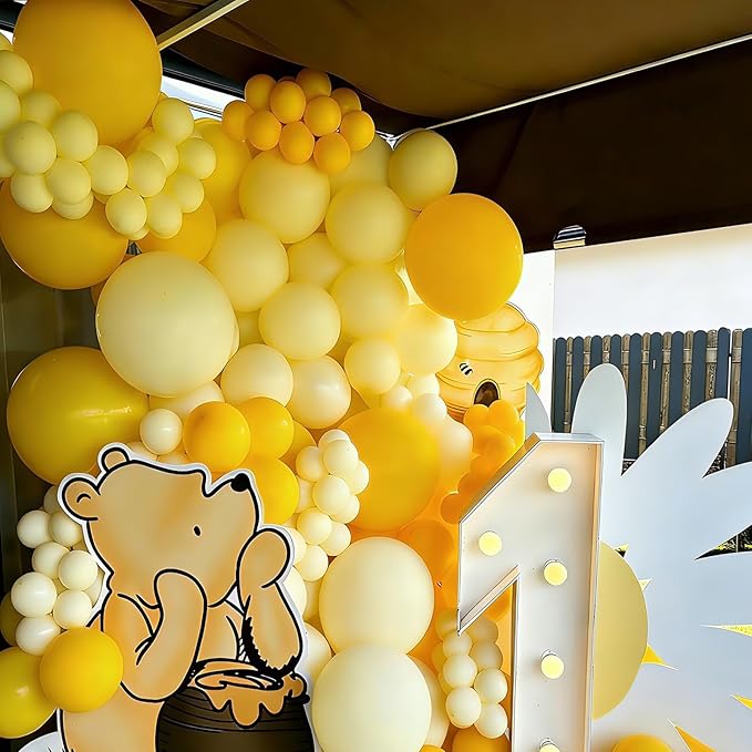 YMSZ Yellow Balloons, 67pcs 12 Inch Light and Mustard Yellow Balloons