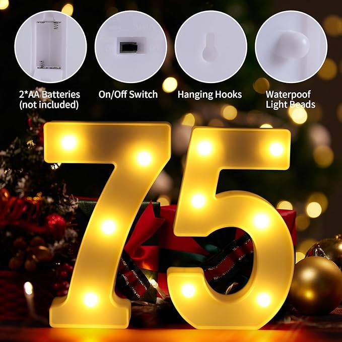 75th Birthday Decorations for Women Men 75 Birthday Decorations for