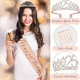 25th Birthday Decorations Gifts for Women Including 25 year old Cake