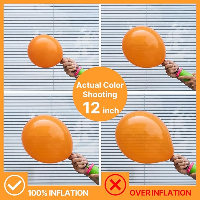 PartyWoo Orange Balloons 100pcs 12 Inch Fall Latex Helium Balloons