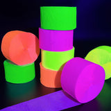1320feet Blacklight Party Streamer Decorations 12 Rolls Glow Crepe