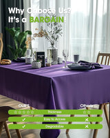 Pureegg Plastic Table Cloth Disposable 10 Pack, 54 x 108 Inch Table #3