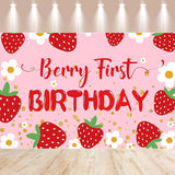 Berry Baby Girl 1st Birthday Decor Strawberry First Birthday