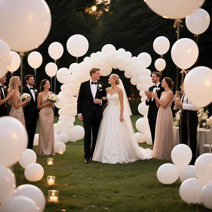 Sand White Latex Balloons 12 Inch 100 Pack Matte Latex Balloons for