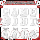 Honoson 9 Pcs Casino Theme Party Decorations Game Night Lights up LED