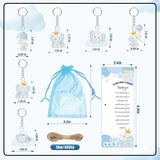 145 Pieces Baby Shower Favors for Guest Blue Elephant Ballpoint Pens