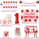 Berry Baby Girl 1st Birthday Decor Strawberry First Birthday