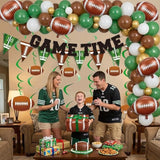 Football Party Decorations Banner & Spiral Set GAME TIME Banner with