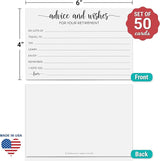 Retirement Party Advice and Wishes Cards 4x6 White Made in USA Fun