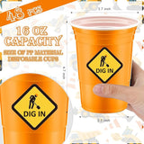 48 Pcs Construction Party Supplies Bulk 16 oz Construction Party