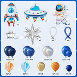 Ouddy Party 142Pcs Outer Space Party Decorations Balloon Garland Kit,