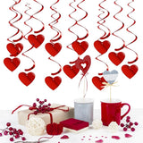 Galentines Party Decoration Valentines Day Heart Garland 25pcs Red