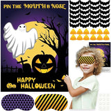ASTARON Halloween Party Games, Pin The Mouth on Ghost Halloween Party