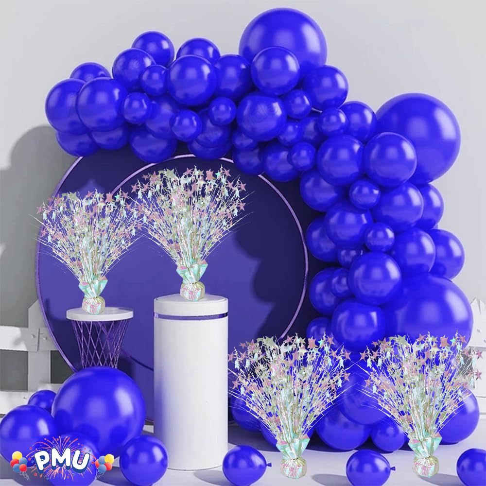 PMU 6 Pack Bursting Star Metallic Foil Spray Centerpiece- Opal