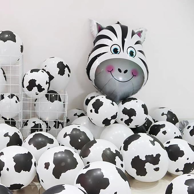 Cow Print Balloons, 67pcs 12 Inch Cow Balloons for Birthday, Farm