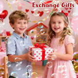 Valentines Party Favors for Kids Mini Bubble Wands Bulk with Card 24