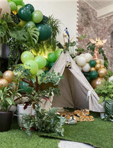 Green and Gold Balloons, 60Pcs 12Inch Different Shades Green Balloon