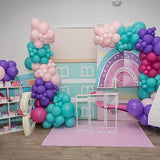 HILAVO Pink Purple Blue Balloons 60 Pcs Hot Pink Light Pink Teal