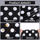 Kesfey 5 Packs Black and White Dots Table Cloth 54x108 Inch Black