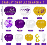 Purple and Gold Graduation Decorations 2026, Graduation Decorations