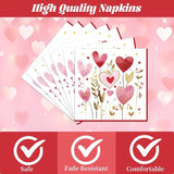 Valentines Day Plates and Napkins Decorations 96PCS Galentines Love