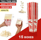 15 Movie Night Popcorn Paper Boxes Buckets 7.75 Inches Tall Large &