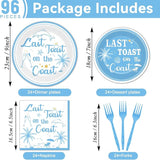 96Pcs Last Toast on the Coast Party Supplies Coastal Bachelorette