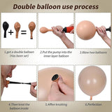 Brown Balloons, 50 PCS 12 Inch Double Stuffed Dark Light Brown Coffee